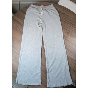 Aerie Offline Women's XS Sherpa Fleece Lounge Wide Leg Pants Gray Cozy Soft